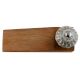 White Crackle Wheel Ceramic Wooden Door Stopper